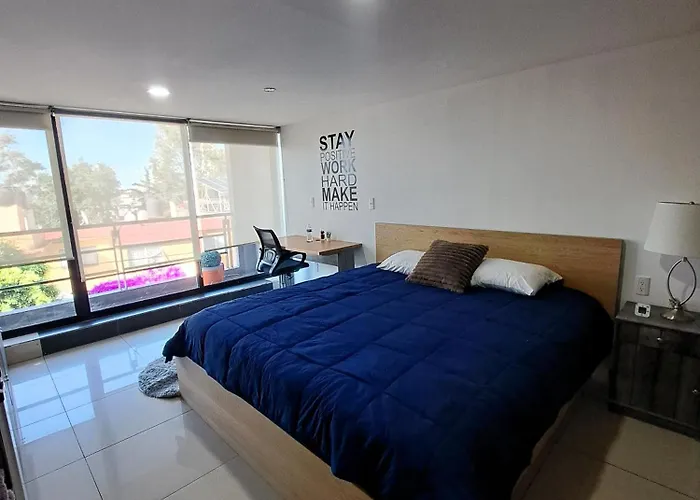 S10 King At Tec Cem Cocineta Wifi Balcon Parking Terraza * Mexico City